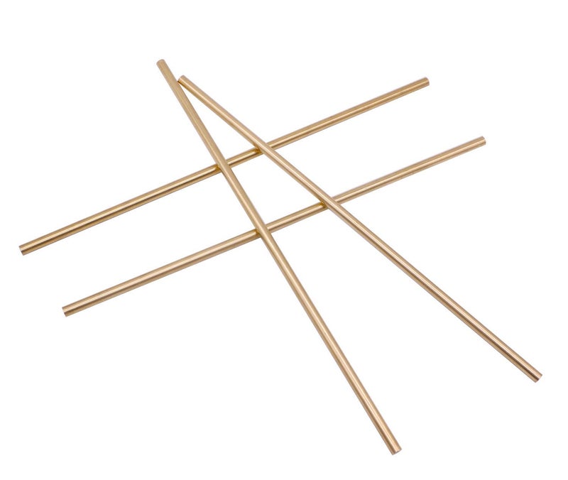 PGCOKO 4Pcs Solid Round Brass Rod Lathe Bar Stock Kit for DIY Craft Tool, 1/4 inch in Diameter 11.8 inch in Length - Image 2